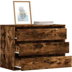 vidaXL Kommode Räuchereiche 80x41x58 cm Holzwerkstoff - Braun vidaXL Kommode Räuchereiche 80x41x58 cm Holzwerkstoff - Braun