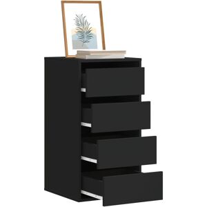 vidaXL Kommode Schwarz 40x41x76 cm Holzwerkstoff - Schwarz vidaXL Kommode Schwarz 40x41x76 cm Holzwerkstoff - Schwarz