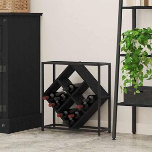 vidaXL Weinregal Schwarz Eichen-Optik 51 x 18 x 52,5 cm Holzwerkstoff - Schwarz vidaXL Weinregal Schwarz Eichen-Optik 51 x 18 x 52,5 cm Holzwerkstoff - Schwarz