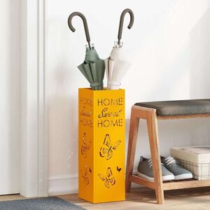 vidaXL Regenschirmständer mit Speicher Senf 15,5 x 15,5 x 49 cm Stahl - Senfgelb vidaXL Regenschirmständer mit Speicher Senf 15,5 x 15,5 x 49 cm Stahl - Senfgelb