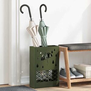 vidaXL Regenschirmständer Olivgrün 28 x 12 x 41 cm Stahl - Olivgrün vidaXL Regenschirmständer Olivgrün 28 x 12 x 41 cm Stahl - Olivgrün
