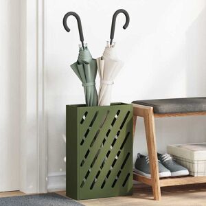 vidaXL Regenschirmständer Olivgrün 28 x 12 x 41 cm Stahl - Olivgrün vidaXL Regenschirmständer Olivgrün 28 x 12 x 41 cm Stahl - Olivgrün