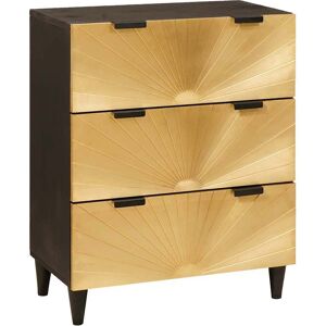 vidaXL Sideboard Schwarz und Gold 60 x 33 x 75 cm Massivholz Mango - Schwarz vidaXL Sideboard Schwarz und Gold 60 x 33 x 75 cm Massivholz Mango - Schwarz