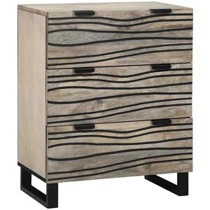 vidaXL Sideboard Weiß 60 x 33.5 x 75 cm Massivholz Mango - Weiß vidaXL Sideboard Weiß 60 x 33.5 x 75 cm Massivholz Mango - Weiß