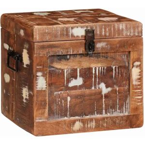 vidaXL Aufbewahrungsbox mit Speicher mit Tür Braun Massivholz Mango - Mehrfarbig vidaXL Aufbewahrungsbox mit Speicher mit Tür Braun Massivholz Mango - Mehrfarbig