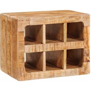vidaXL Weinregal mit Speicher Braun 44 x 30 x 35 cm Massivholz Mango - Braun vidaXL Weinregal mit Speicher Braun 44 x 30 x 35 cm Massivholz Mango - Braun