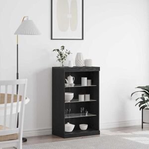 vidaXL Schwarzer rechteckiger LED-Sideboard - Sideboard vidaXL Schwarzer rechteckiger LED-Sideboard - Sideboard