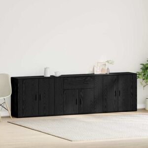 vidaXL Sideboard Schwarz Eichen-Optik 240 x 33 x 70 cm Holzwerkstoff - Schwarz vidaXL Sideboard Schwarz Eichen-Optik 240 x 33 x 70 cm Holzwerkstoff - Schwarz