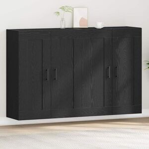 vidaXL Wandmontierter Schrank 2 pcs Schwarz Eichen-Optik Holzwerkstoff - Schwarz vidaXL Wandmontierter Schrank 2 pcs Schwarz Eichen-Optik Holzwerkstoff - Schwarz