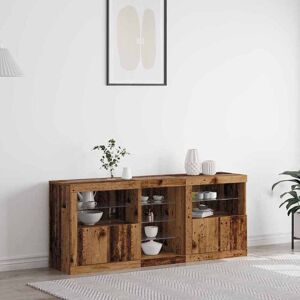 vidaXL LED-Sideboard Altholz 162 x 37 x 67 cm Holzwerkstoff - Braun vidaXL LED-Sideboard Altholz 162 x 37 x 67 cm Holzwerkstoff - Braun