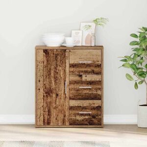 vidaXL Sideboard mit Schubladen Altholz 60 x 31 x 70 cm Holzwerkstoff - Braun vidaXL Sideboard mit Schubladen Altholz 60 x 31 x 70 cm Holzwerkstoff - Braun