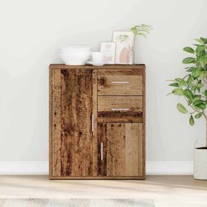 vidaXL Sideboard mit Schubladen Altholz 60 x 31 x 70 cm Holzwerkstoff - Braun vidaXL Sideboard mit Schubladen Altholz 60 x 31 x 70 cm Holzwerkstoff - Braun