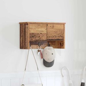 vidaXL Wandmontierter nachttisch Altholz 50 x 20 x 30 cm Holzwerkstoff - Braun vidaXL Wandmontierter nachttisch Altholz 50 x 20 x 30 cm Holzwerkstoff - Braun