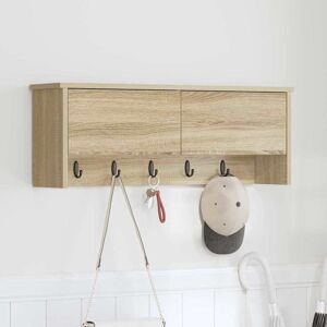 vidaXL Wandmontierter nachttisch mit Tür Sonoma-Eiche 80 x 20 x 30 cm - Beige vidaXL Wandmontierter nachttisch mit Tür Sonoma-Eiche 80 x 20 x 30 cm - Beige