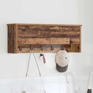 vidaXL Wandmontierter nachttisch Altholz 80 x 20 x 30 cm Holzwerkstoff - Braun vidaXL Wandmontierter nachttisch Altholz 80 x 20 x 30 cm Holzwerkstoff - Braun