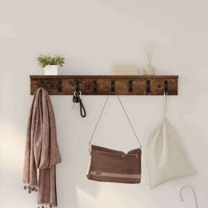 vidaXL Wandmontierter nachttisch Geräucherte Eiche 80 x 10,5 x 10,5 cm - Braun vidaXL Wandmontierter nachttisch Geräucherte Eiche 80 x 10,5 x 10,5 cm - Braun