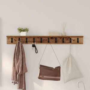 vidaXL Wandmontierter nachttisch Altholz 100 x 10,5 x 10,5 cm - Braun vidaXL Wandmontierter nachttisch Altholz 100 x 10,5 x 10,5 cm - Braun