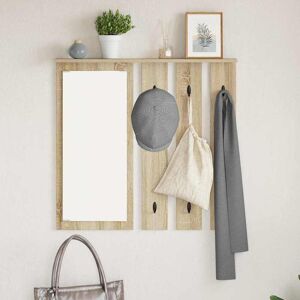vidaXL Wandmontierter Kleiderständer Sonoma-Eiche 84 x 10 x 80 cm - Beige vidaXL Wandmontierter Kleiderständer Sonoma-Eiche 84 x 10 x 80 cm - Beige