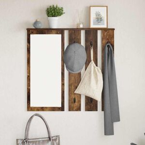 vidaXL Wandmontierter Kleiderständer Räuchereiche 84 x 10 x 80 cm - Braun vidaXL Wandmontierter Kleiderständer Räuchereiche 84 x 10 x 80 cm - Braun