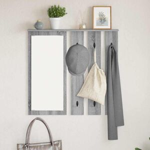 vidaXL Wandmontierter Kleiderständer Grau Sonoma 84 x 10 x 80 cm - Grau vidaXL Wandmontierter Kleiderständer Grau Sonoma 84 x 10 x 80 cm - Grau