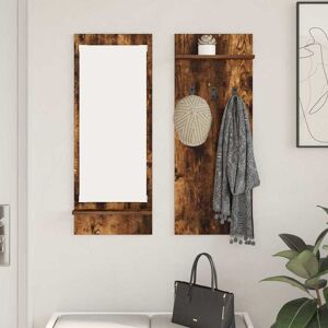 vidaXL Wandmontierter nachttisch Geräucherte Eiche 70 x 10 x 90 cm - Braun vidaXL Wandmontierter nachttisch Geräucherte Eiche 70 x 10 x 90 cm - Braun