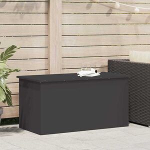 vidaXL Außenlagerbox Schwarz 100 x 50,5 x 50 cm Stahl - Schwarz vidaXL Außenlagerbox Schwarz 100 x 50,5 x 50 cm Stahl - Schwarz