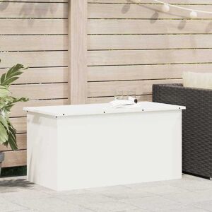 vidaXL Außenlagerbox Weiß 100 x 50,5 x 50 cm Stahl - Weiß vidaXL Außenlagerbox Weiß 100 x 50,5 x 50 cm Stahl - Weiß