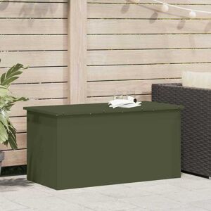 vidaXL Außenlagerbox Olive Grün 100 x 50,5 x 50 cm Stahl - Olivgrün vidaXL Außenlagerbox Olive Grün 100 x 50,5 x 50 cm Stahl - Olivgrün