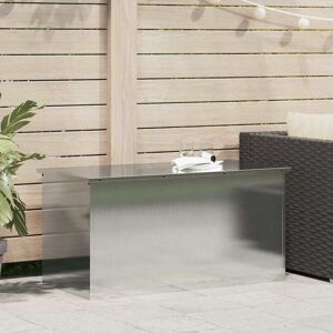 vidaXL Außenlagerbox Silber 100 x 50,5 x 50 cm Stahl - Silber vidaXL Außenlagerbox Silber 100 x 50,5 x 50 cm Stahl - Silber