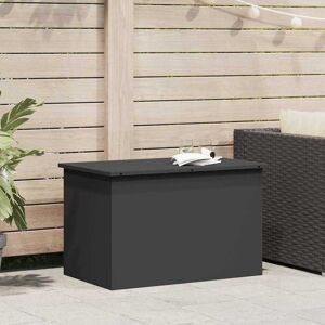vidaXL Außenlagerbox Schwarz 80 x 50,5 x 50 cm Stahl - Schwarz vidaXL Außenlagerbox Schwarz 80 x 50,5 x 50 cm Stahl - Schwarz