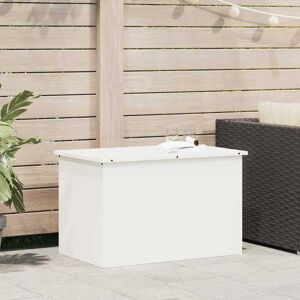 vidaXL Außenlagerbox Weiß 80 x 50,5 x 50 cm Stahl - Weiß vidaXL Außenlagerbox Weiß 80 x 50,5 x 50 cm Stahl - Weiß