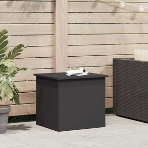 vidaXL Außenlagerbox Schwarz 55 x 50,5 x 50 cm Stahl - Schwarz vidaXL Außenlagerbox Schwarz 55 x 50,5 x 50 cm Stahl - Schwarz