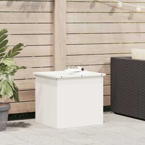 vidaXL Außenlagerbox Weiß 55 x 50,5 x 50 cm Stahl - Weiß vidaXL Außenlagerbox Weiß 55 x 50,5 x 50 cm Stahl - Weiß