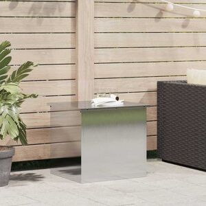 vidaXL Außenlagerbox Silber 55 x 50,5 x 50 cm Stahl - Silber vidaXL Außenlagerbox Silber 55 x 50,5 x 50 cm Stahl - Silber