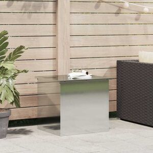 vidaXL Außenlagerbox Silber 55 x 50,5 x 50 cm Stahl - Silber vidaXL Außenlagerbox Silber 55 x 50,5 x 50 cm Stahl - Silber