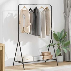 vidaXL Kleiderständer mit Speicher Schwarz 100 x 56 x 154 cm Stahl - Schwarz vidaXL Kleiderständer mit Speicher Schwarz 100 x 56 x 154 cm Stahl - Schwarz