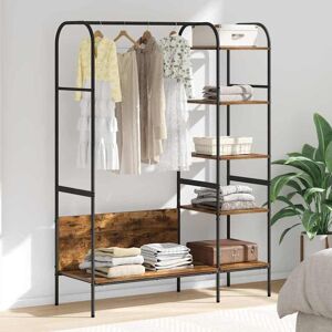 vidaXL Kleiderständer mit Regal Braun Eichen-Optik 120 x 44 x 160 cm - Braun vidaXL Kleiderständer mit Regal Braun Eichen-Optik 120 x 44 x 160 cm - Braun