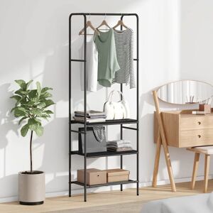 vidaXL Kleiderständer mit Regal Schwarz Eichen-Optik 60 x 30 x 171 cm - Schwarz vidaXL Kleiderständer mit Regal Schwarz Eichen-Optik 60 x 30 x 171 cm - Schwarz