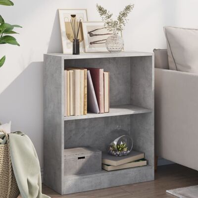 vidaXL Bücherregal Betongrau 60x24x76 cm Holzwerkstoff - Grau vidaXL Bücherregal Betongrau 60x24x76 cm Holzwerkstoff - Grau