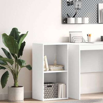vidaXL Bücherregal 2 Fächer Weiß 40x30x76,5 cm Holzwerkstoff - Weiß vidaXL Bücherregal 2 Fächer Weiß 40x30x76,5 cm Holzwerkstoff - Weiß