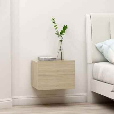 vidaXL Nachttische 2 Stk. Sonoma-Eiche 40x30x30 cm Holzwerkstoff - Beige vidaXL Nachttische 2 Stk. Sonoma-Eiche 40x30x30 cm Holzwerkstoff - Beige