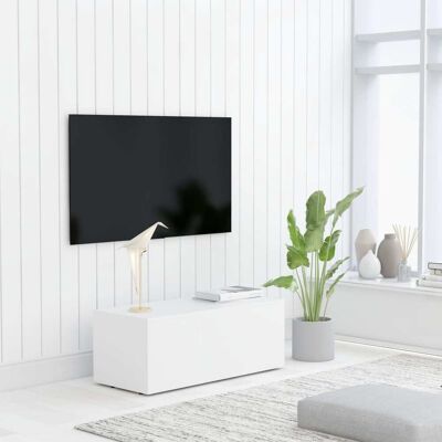 vidaXL TV-Schrank Weiß 80x34x30 cm Holzwerkstoff - Weiß vidaXL TV-Schrank Weiß 80x34x30 cm Holzwerkstoff - Weiß
