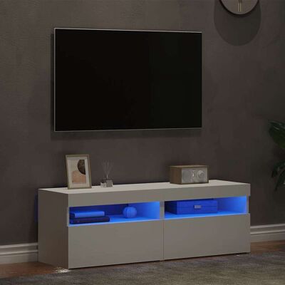 vidaXL TV-Schränke mit LED-Leuchten 2 Stk. Weiß 60x35x40cm - Weiß vidaXL TV-Schränke mit LED-Leuchten 2 Stk. Weiß 60x35x40cm - Weiß