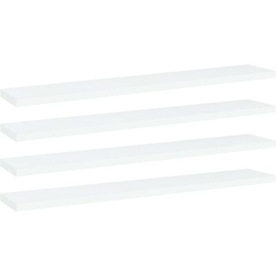 vidaXL Bücherregal-Bretter 4 Stk. Weiß 60x10x1,5 cm Holzwerkstoff - Weiß vidaXL Bücherregal-Bretter 4 Stk. Weiß 60x10x1,5 cm Holzwerkstoff - Weiß