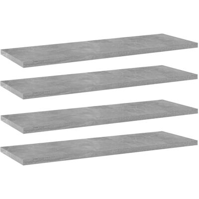 vidaXL Bücherregal-Bretter 4 Stk. Betongrau 60x20x1,5 cm Holzwerkstoff - Grau vidaXL Bücherregal-Bretter 4 Stk. Betongrau 60x20x1,5 cm Holzwerkstoff - Grau