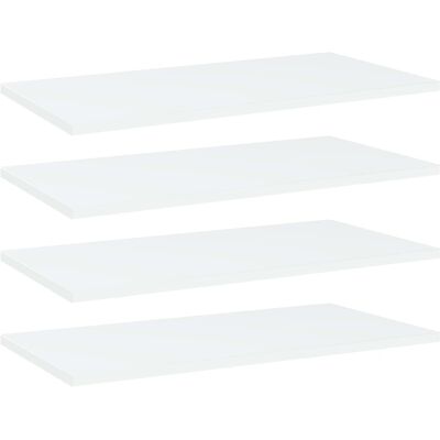 vidaXL Bücherregal-Bretter 4 Stk. Weiß 60x30x1,5 cm Holzwerkstoff - White vidaXL Bücherregal-Bretter 4 Stk. Weiß 60x30x1,5 cm Holzwerkstoff - White