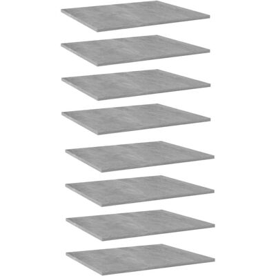 vidaXL Bücherregal-Bretter 8 Stk. Betongrau 60x50x1,5 cm Holzwerkstoff - Grau vidaXL Bücherregal-Bretter 8 Stk. Betongrau 60x50x1,5 cm Holzwerkstoff - Grau