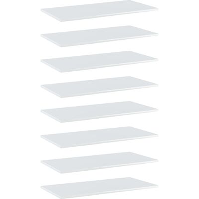 vidaXL Bücherregal-Bretter 8 Stk. Hochglanz-Weiß 80x40x1,5 cm - Weiß vidaXL Bücherregal-Bretter 8 Stk. Hochglanz-Weiß 80x40x1,5 cm - Weiß