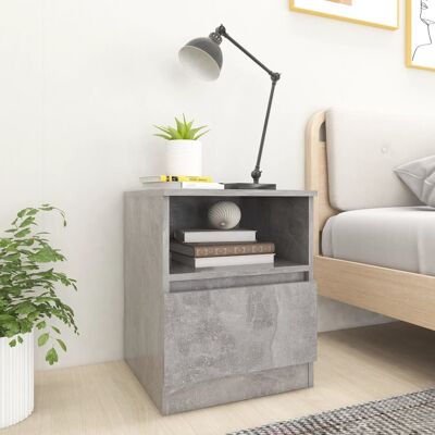 vidaXL Nachttisch Betongrau 40x40x50 cm Holzwerkstoff - Grau vidaXL Nachttisch Betongrau 40x40x50 cm Holzwerkstoff - Grau