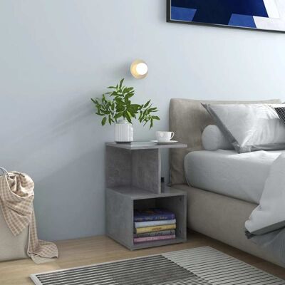 vidaXL Nachttische 2 Stk. Betongrau 35x35x55 cm Holzwerkstoff - Grau vidaXL Nachttische 2 Stk. Betongrau 35x35x55 cm Holzwerkstoff - Grau